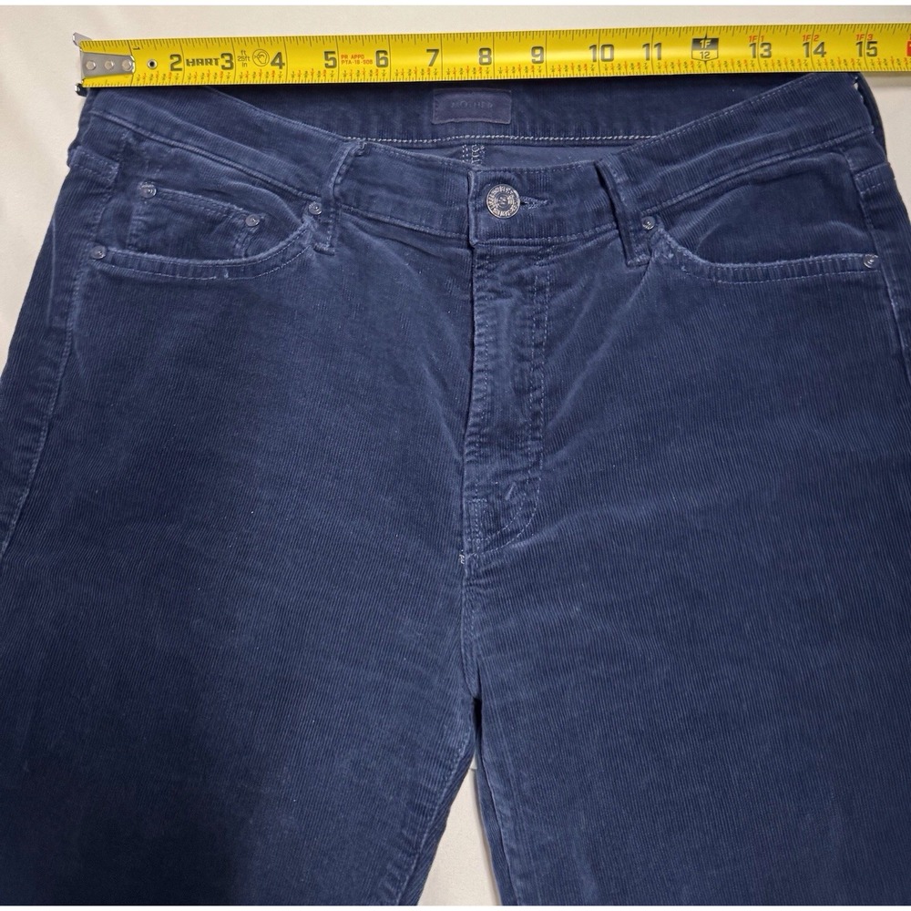 Mother The Outsider Crop Hopscotch Blue Corduroy Womens Size 29 - Picture 7 of 7